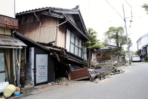 能登半島地震での倒壊家屋